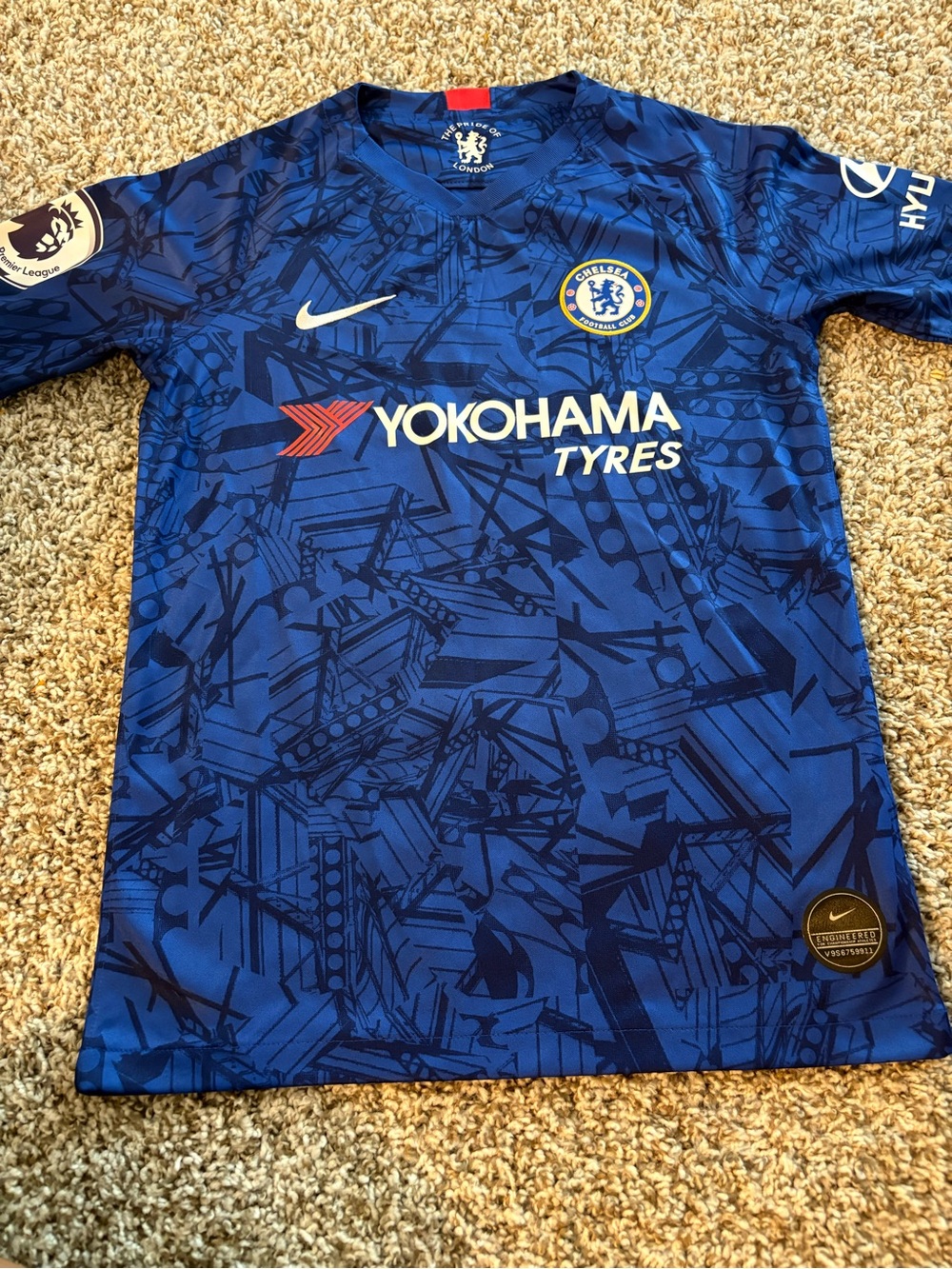 Nike Chelsea Kids Blue Home Soccer Jersey with Yokohama Logo